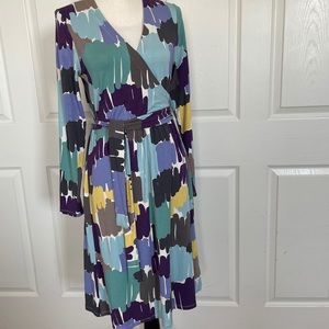EUC Boden Faux Wrap Abstract Midi, 12R